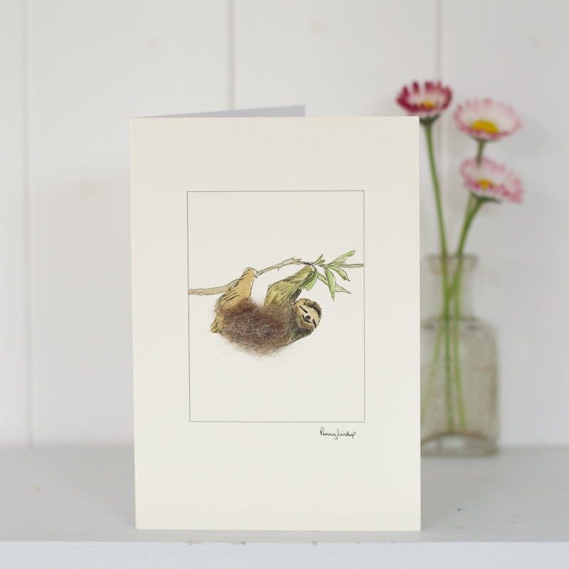 Sloth greetings card