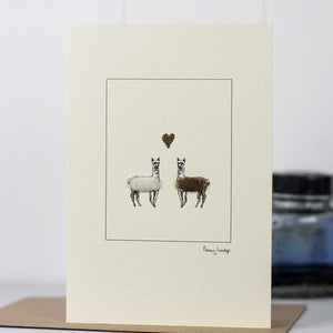 Alpacas & Heart Card