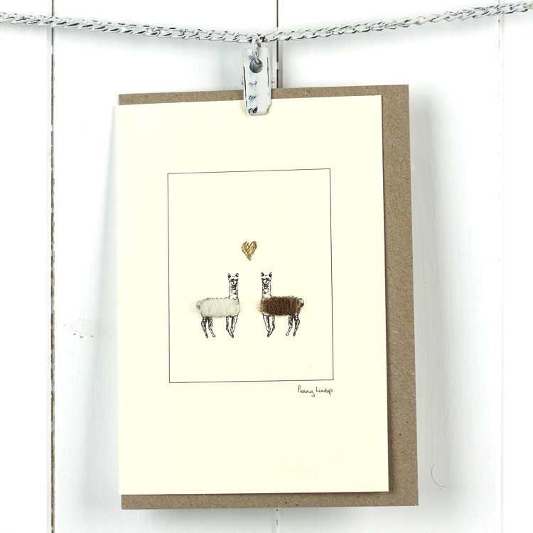 Alpacas & Heart card