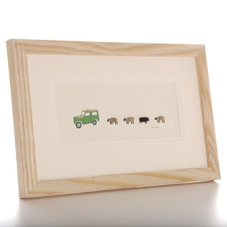 Land Rover and Sheep bespoke Print - Medium