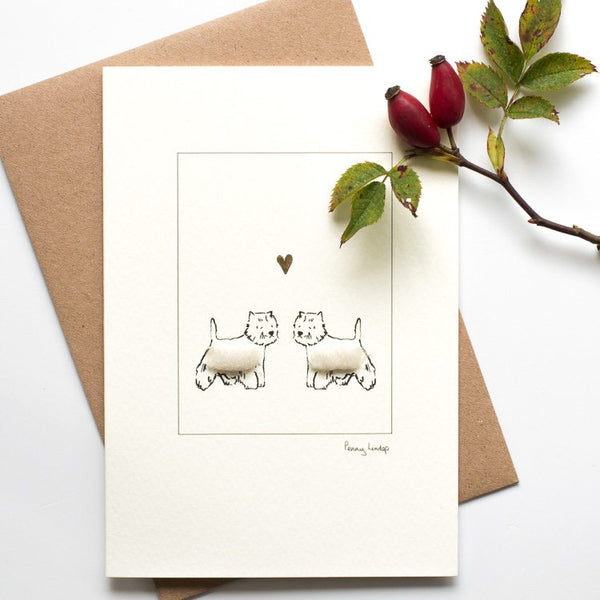 Westies in Love Dog Card