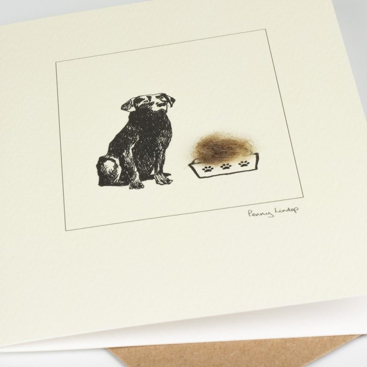 Black Labrador card