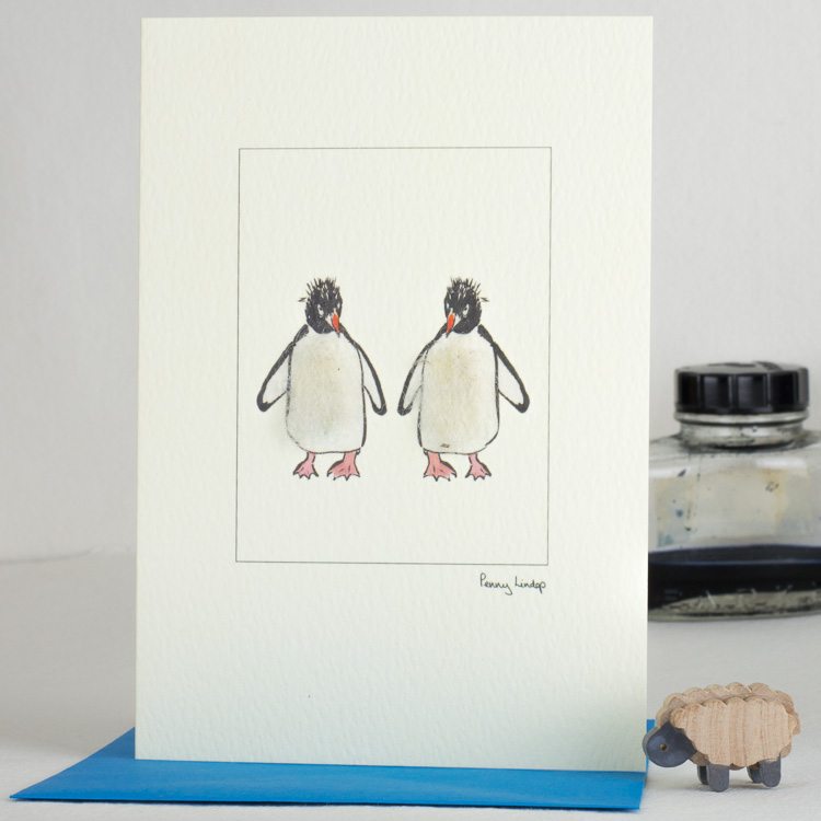 Two Penguins greetings card