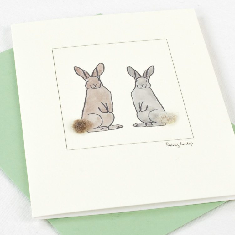 Rabbit Card with 2 rabbits