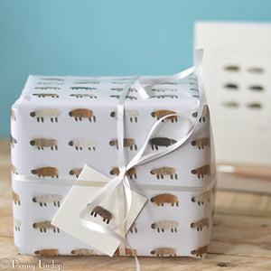 Gift wrap and tag - Sheep