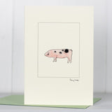 Pig, Gloucester Old Spot greetings card