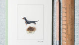 Black & Tan Dachshund Greetings Card