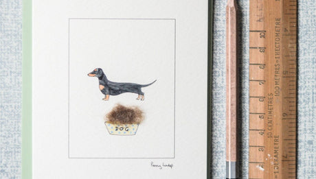 Black & Tan Dachshund Greetings Card