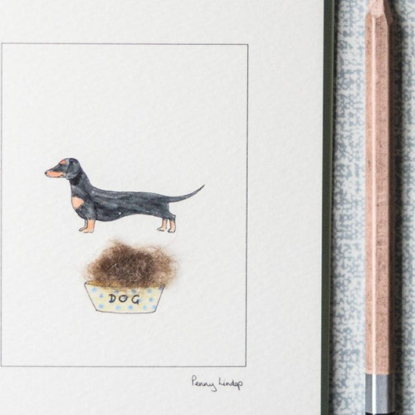 Black & Tan Dachshund Greetings Card