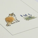 Ginger and White Cat greetings card