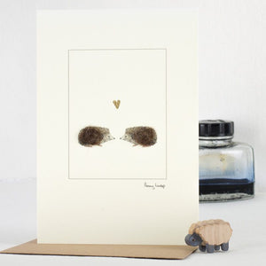 Hedgehogs in Love greeting card