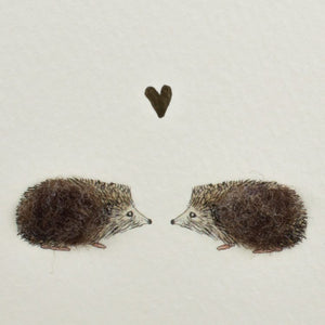 Hedgehogs in Love greeting card