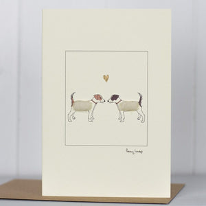 Jack Russells in Love greetings card