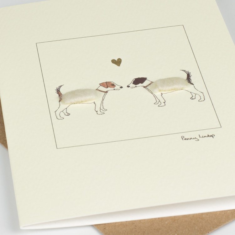 Jack Russells in Love greetings card