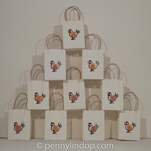 Chicken Gift Bags- Pack of 6 tiny bags