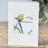Yellowhammer & Bicycle Card
