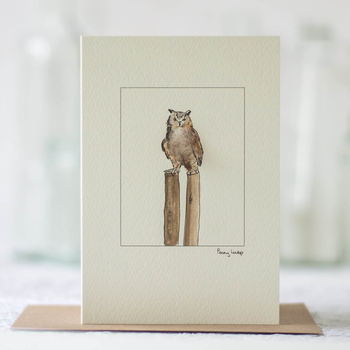 Eagle Owl greetings card