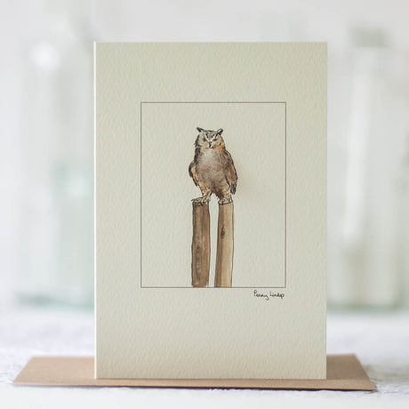 Eagle Owl greetings card
