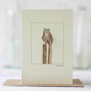 Eagle Owl greetings card