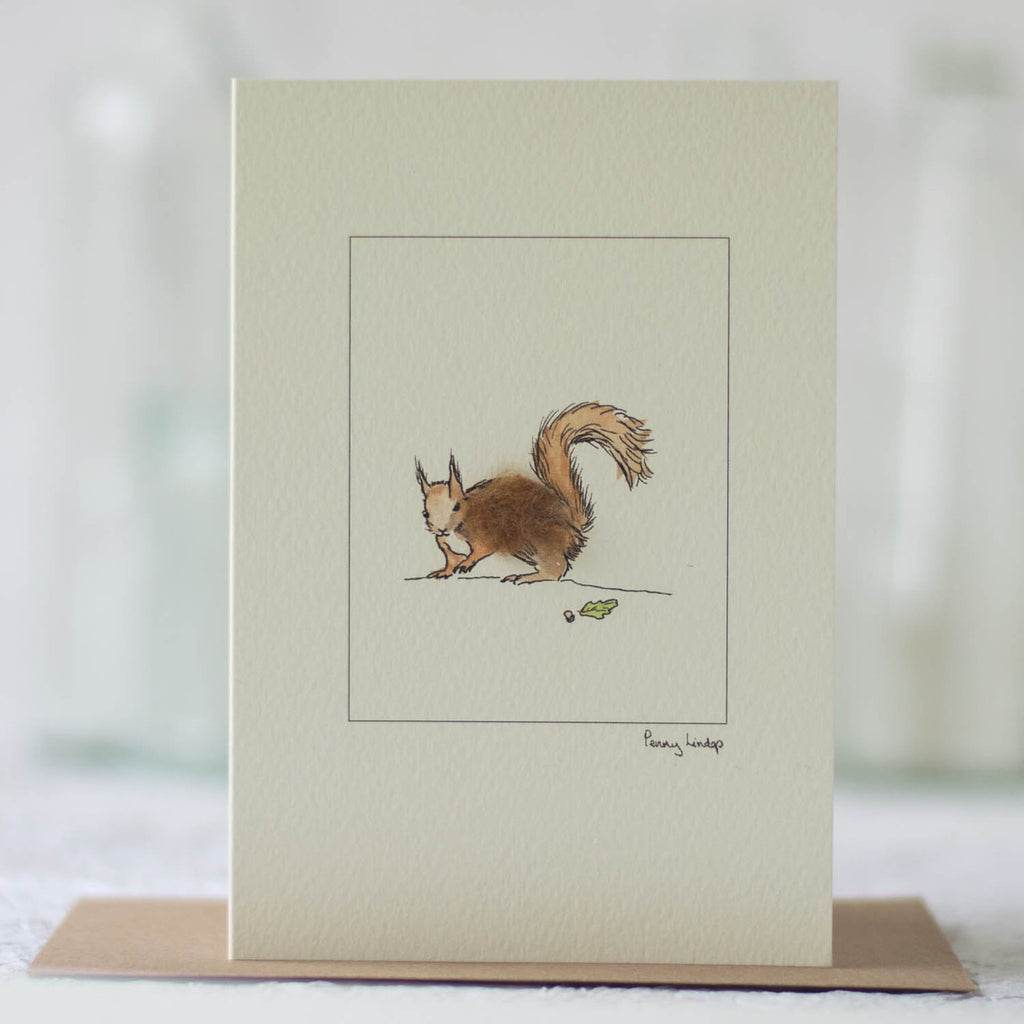 Red Squirrel greetings card