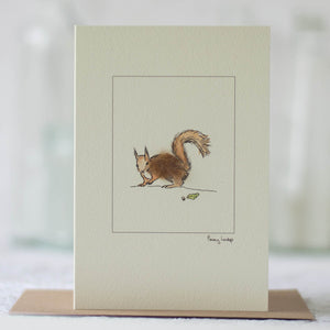 Red Squirrel greetings card