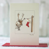 Reindeer & Stocking Christmas card