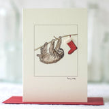 Sloth Christmas card