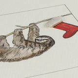 Sloth Christmas card