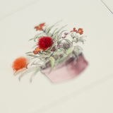 Orange Wallflowers greeting card